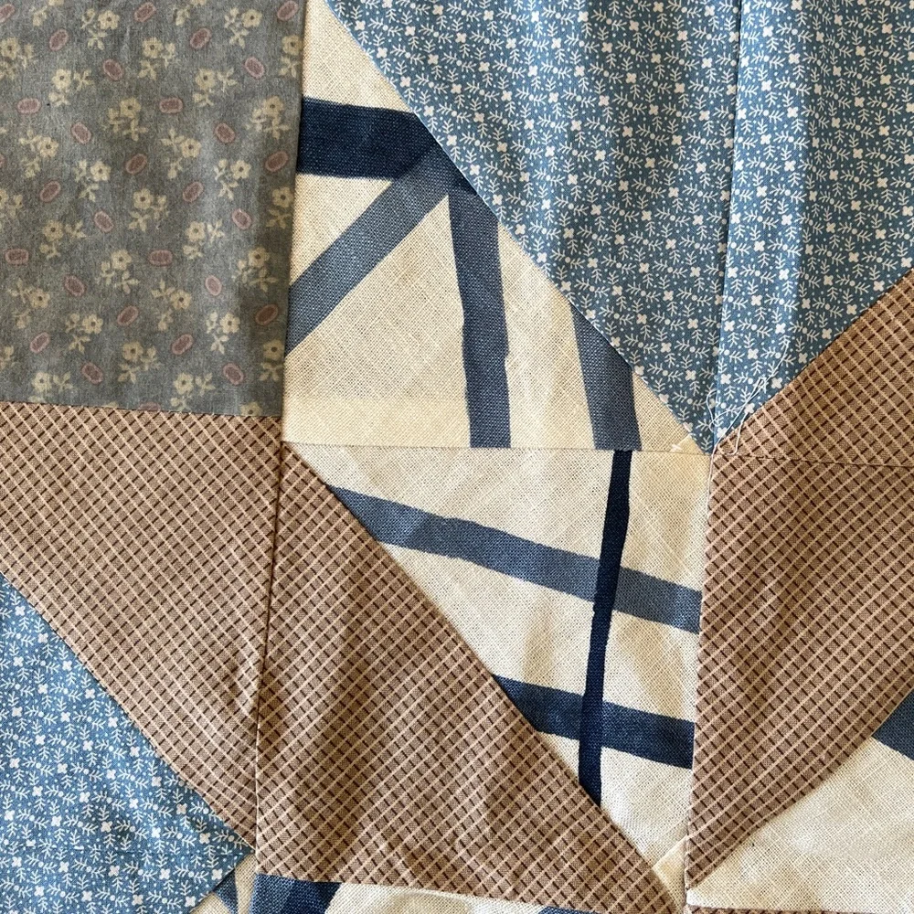 Vintage star quilt square cutter lot 3 22” square Americana vintage fabric corgi